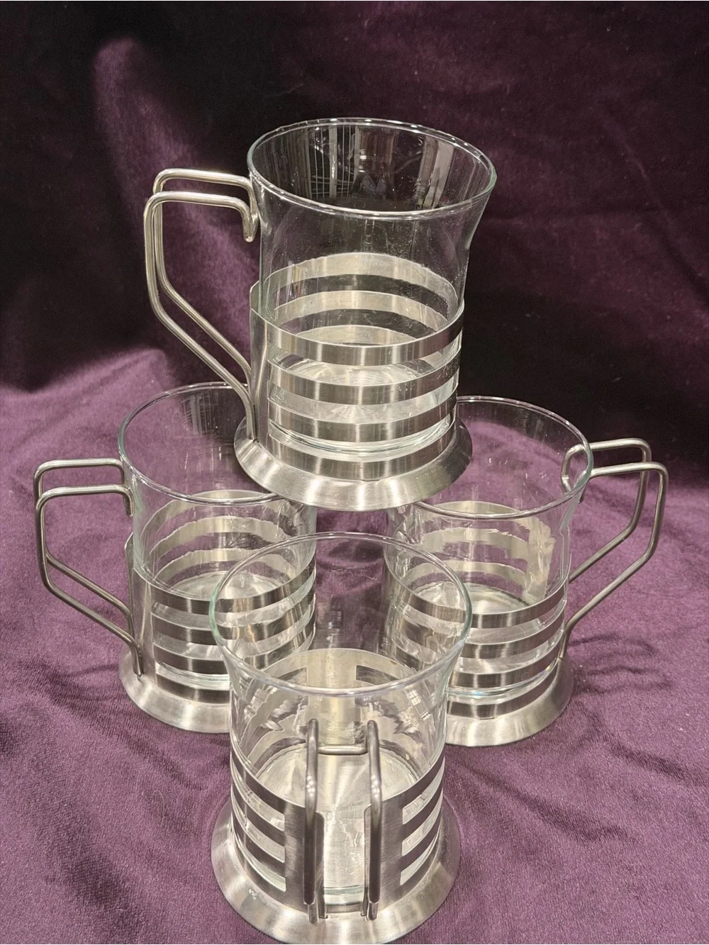 Vintage Leonardo Balance Glass Tea Mugs Set of 4